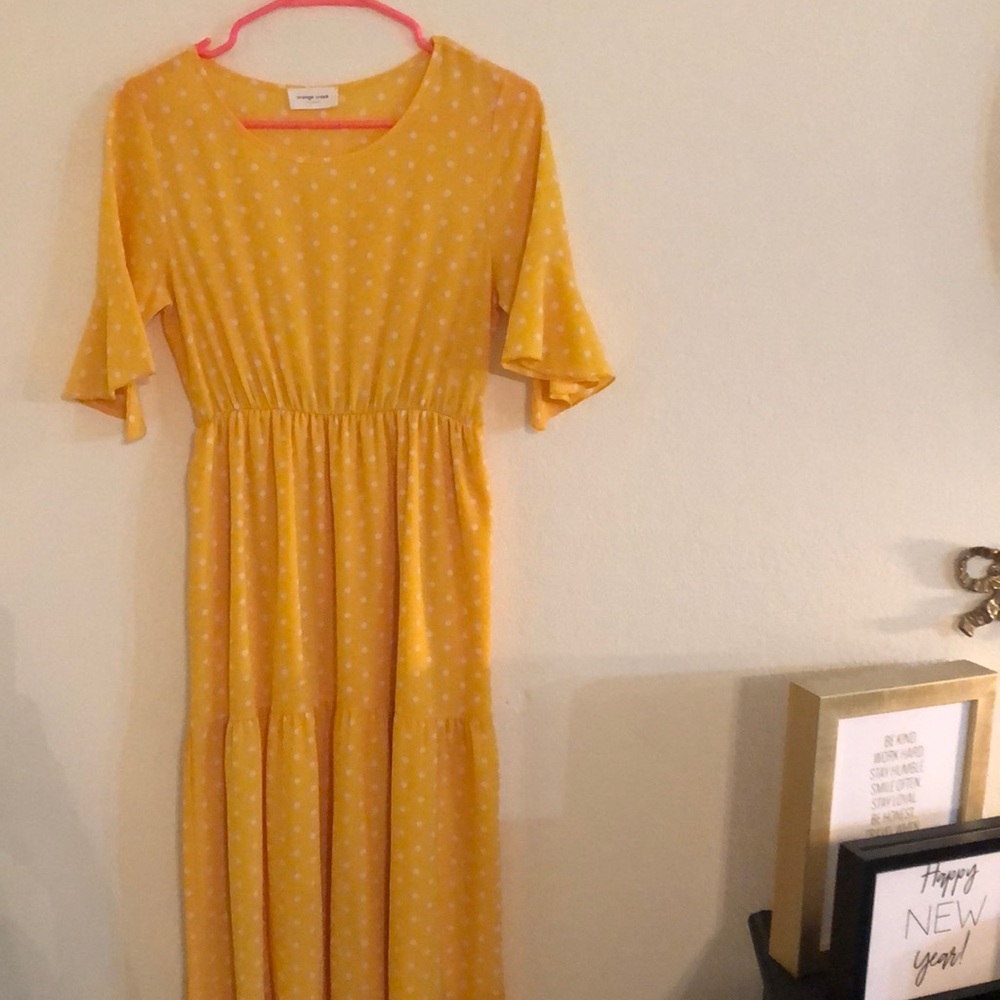 Yellow Polkadot Maxi